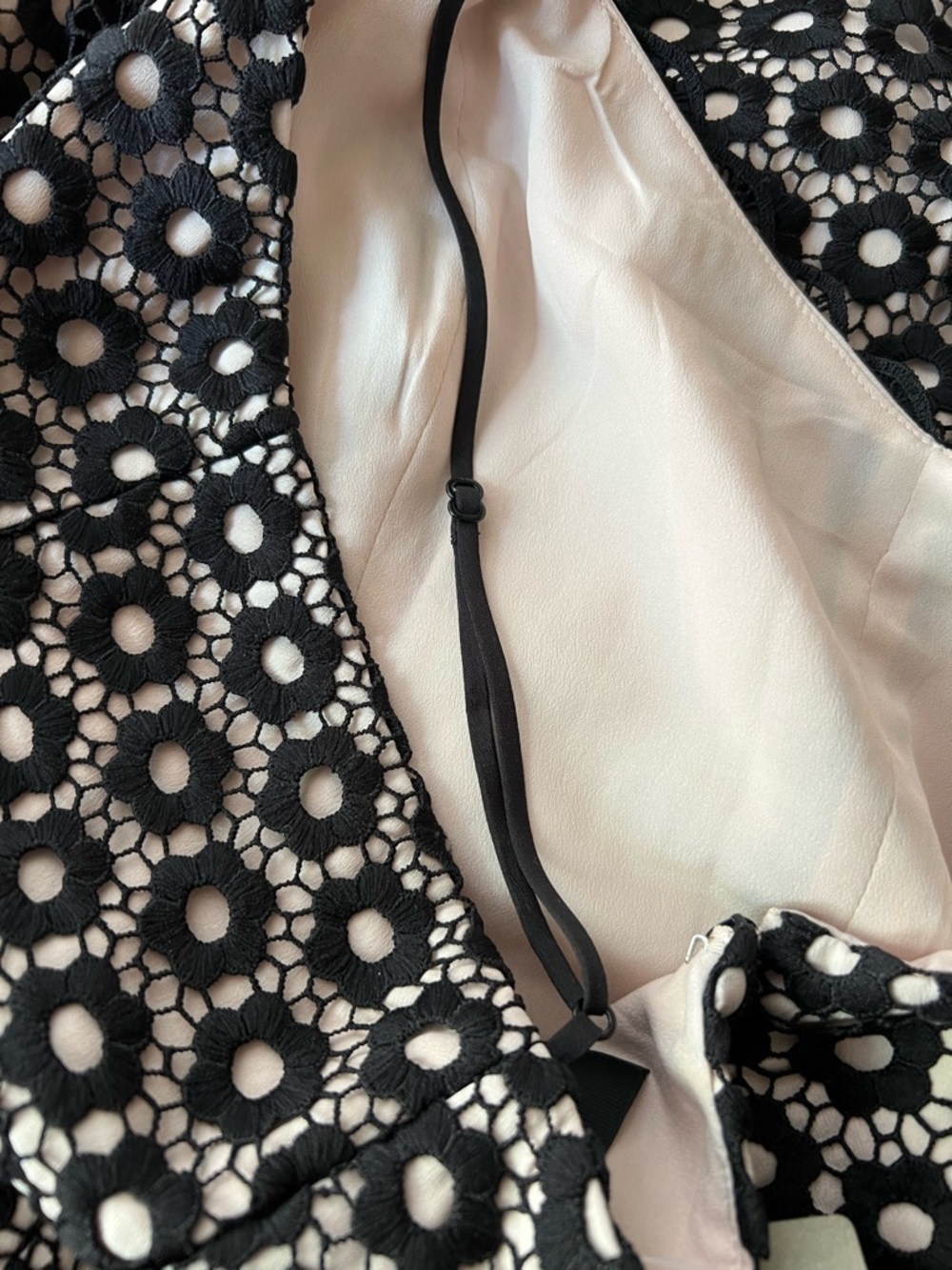 J. Crew Black Daisy Lace Fit-and-Flare Dress - Picture 6 of 11